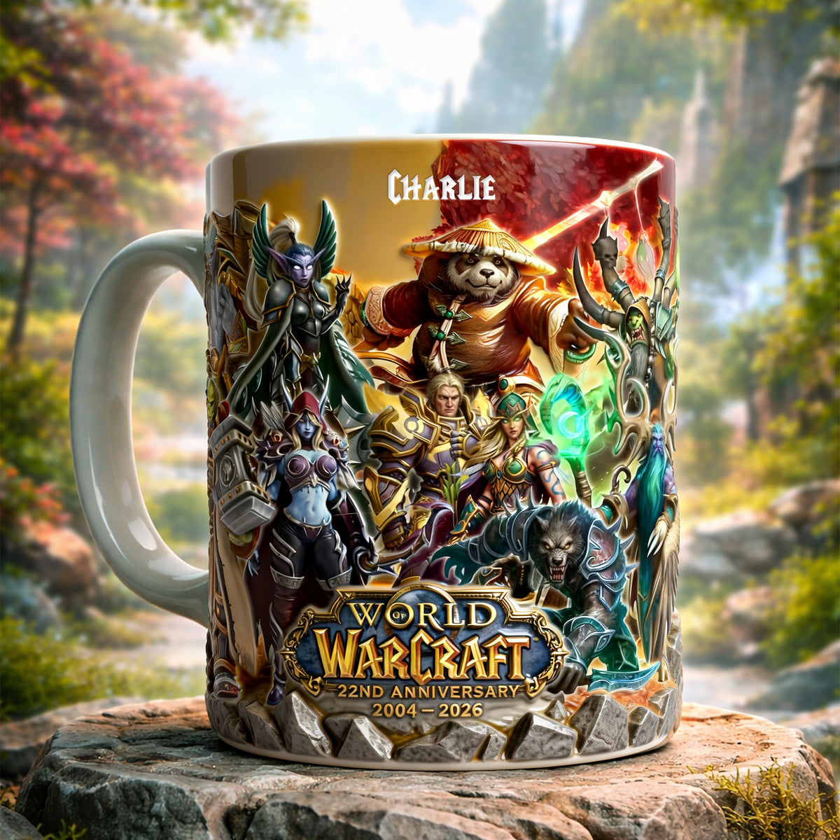 Legendary Adventurer 22nd Anniversary Coffee Mug - Personalized Gifts For Game Lovers 01NALU040326-Homacus