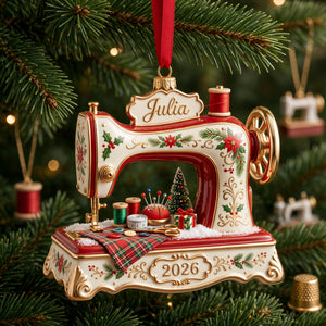 Sew Merry & Bright Christmas Ornament - Personalized Gifts For Sewing Lovers 01PGLU141026-Homacus