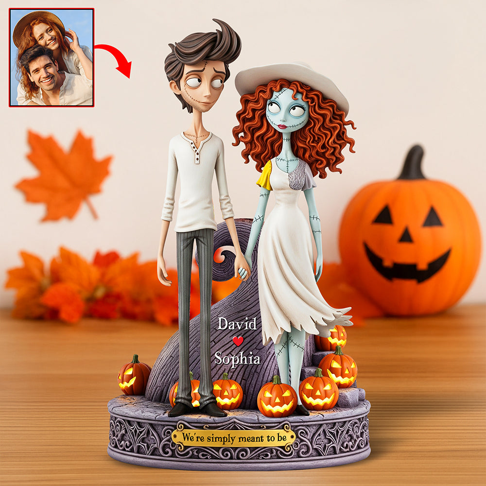 Spooky Couple Acrylic Plaque - Custom Photo Halloween Gifts For Couple 04naqn180825-Homacus