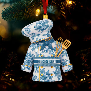 Toile de Jouy Christmas Ornament - Personalized Gift for Chefs 03pgqn181025-Homacus