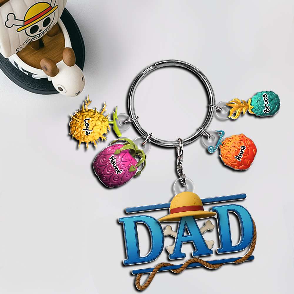 Fruit Dad Keychain - Personalized Gifts For Dad 011OHLU210425-Homacus