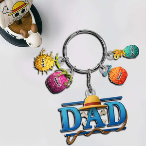 Fruit Dad Keychain - Personalized Gifts For Dad 011OHLU210425-Homacus