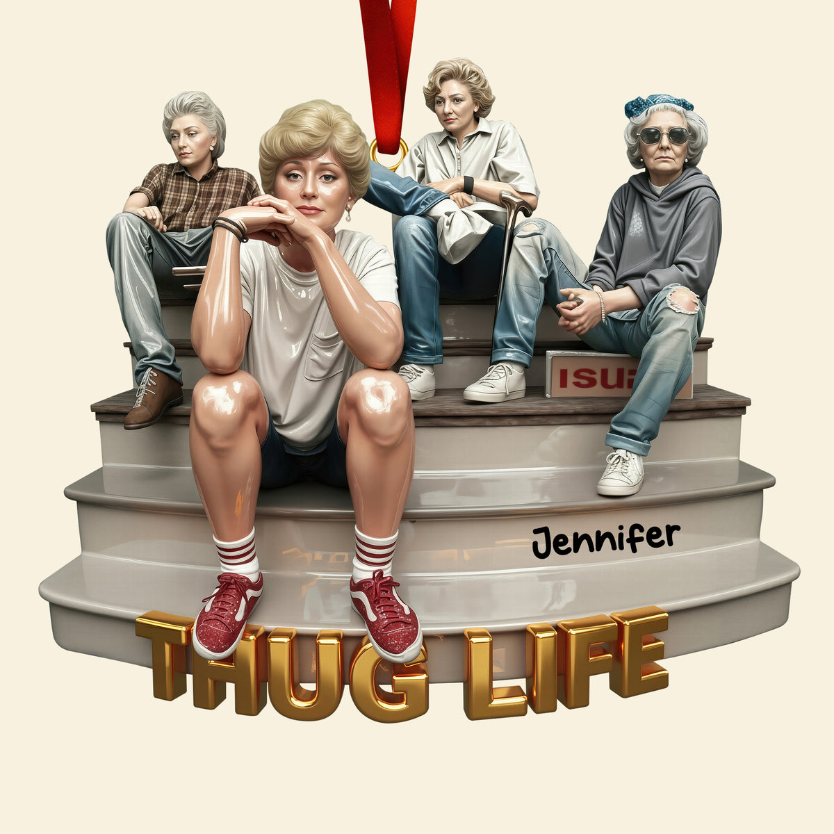 Funny Friends Ornament - Personalized Gift For Christmas Ornament 03OHQN051125-Homacus