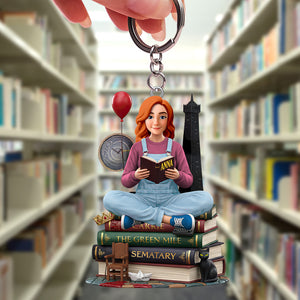 Reading Keychain - Personalized Gifts For Book Lovers 01hutn200126-Homacus