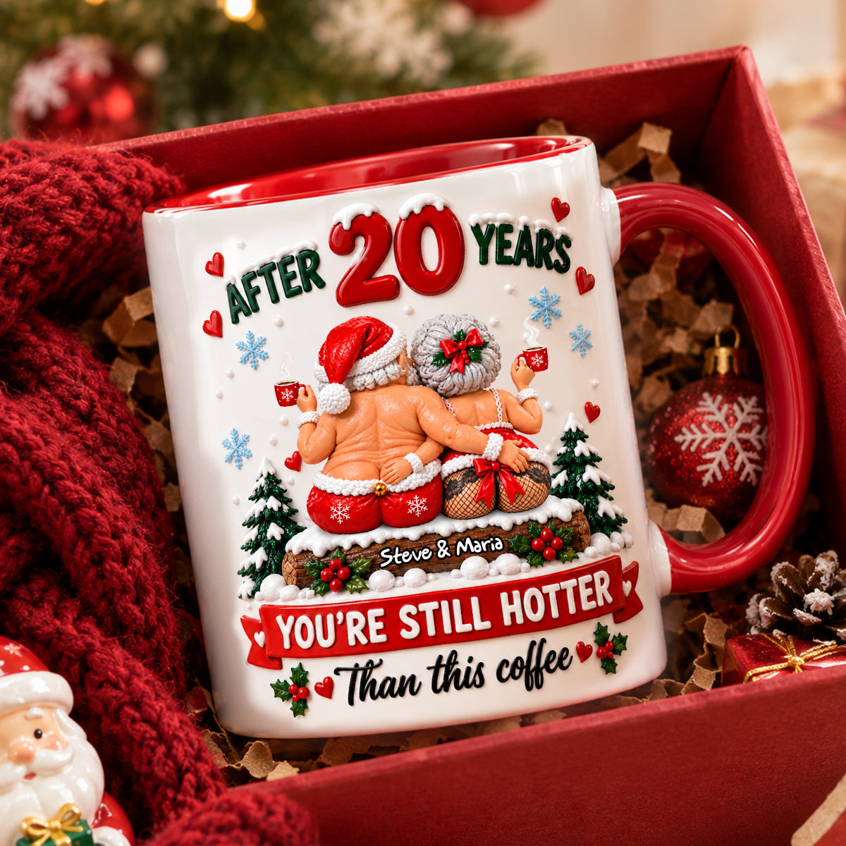 Naughty Old Santa Couple Accent Mug - Personalized Christmas Gifts For Couples 02todh161026
