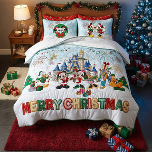 A Very Merry Christmas Quilt Bed Set, Personalized Christmas Gift 04qhtn241025-Homacus