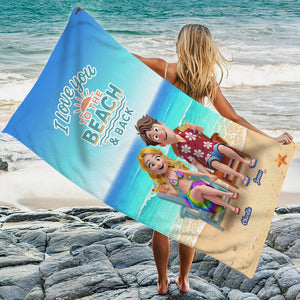 Summer Couple Beach Towel - Personalized Gifts For Couple 01pgmg140725hg-Homacus