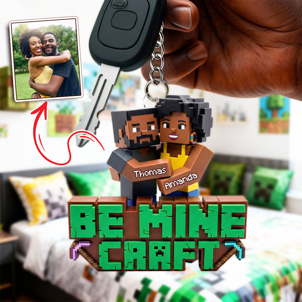 Custom Photo Be Mine Keychain - Personalized Gifts For Couple Keychain 06HULU230126-Homacus