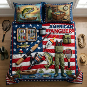 USA Fishing Quilt Bedding Set - Personalized Gifts For Fishing Lovers 05TYLU260326-Homacus