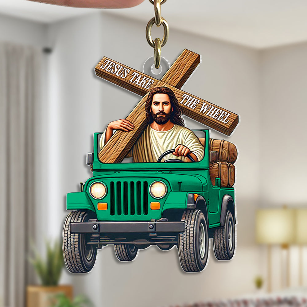 Gifts For Christian Keychain 04ohtn070125 Jesus Take The Wheel-Homacus