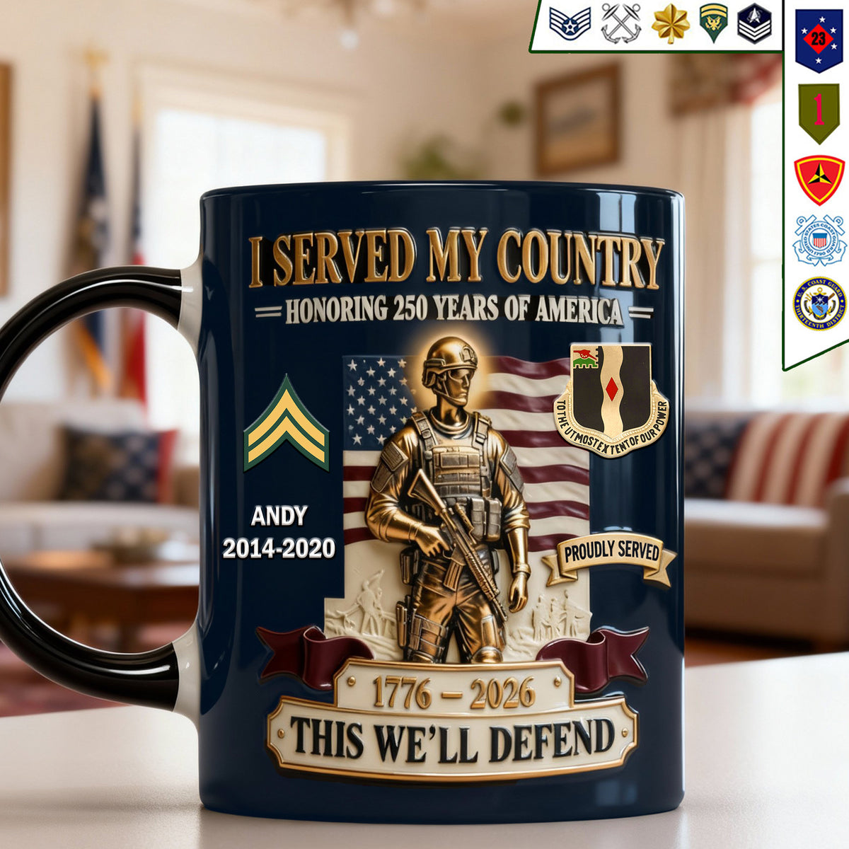 Veteran Coffee Accent Mug - Personalized Gifts For Military Coffee Mug 03KIMG210126-Homacus