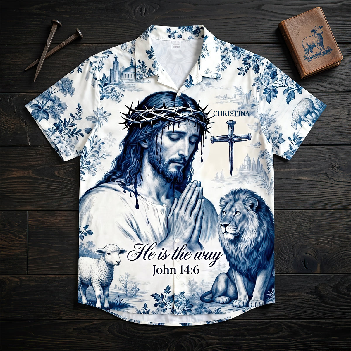 Jesus Christ Prayer Hawaiian Shirt - Personalized Gift For Christian 03HUDT170626-Homacus