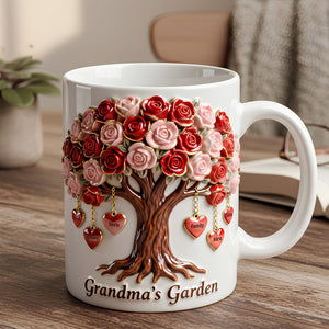 Family Heart Coffee Mug - Personalized Gifts For Grandma 04OHDT311225-Homacus