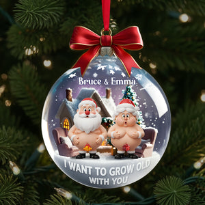 Funny Old Couple Personalized Gifts For Couple Christmas Ornament 06ohlu240925-Homacus