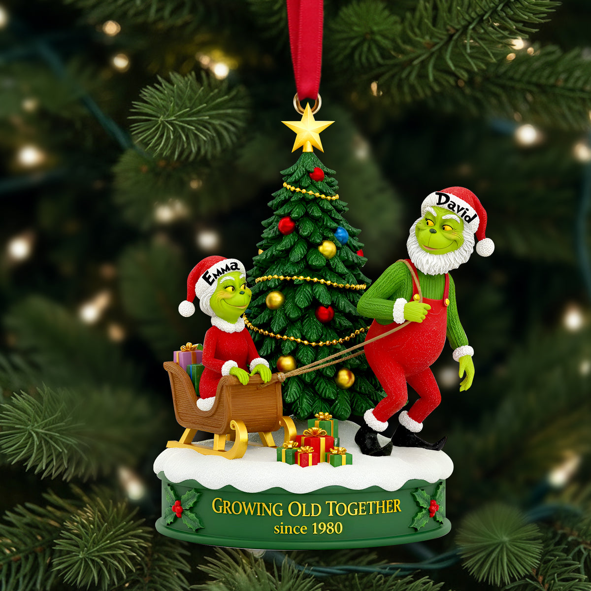 Personalized Christmas Gifts For Old Couple Acrylic Ornament 10tolu041125-Homacus