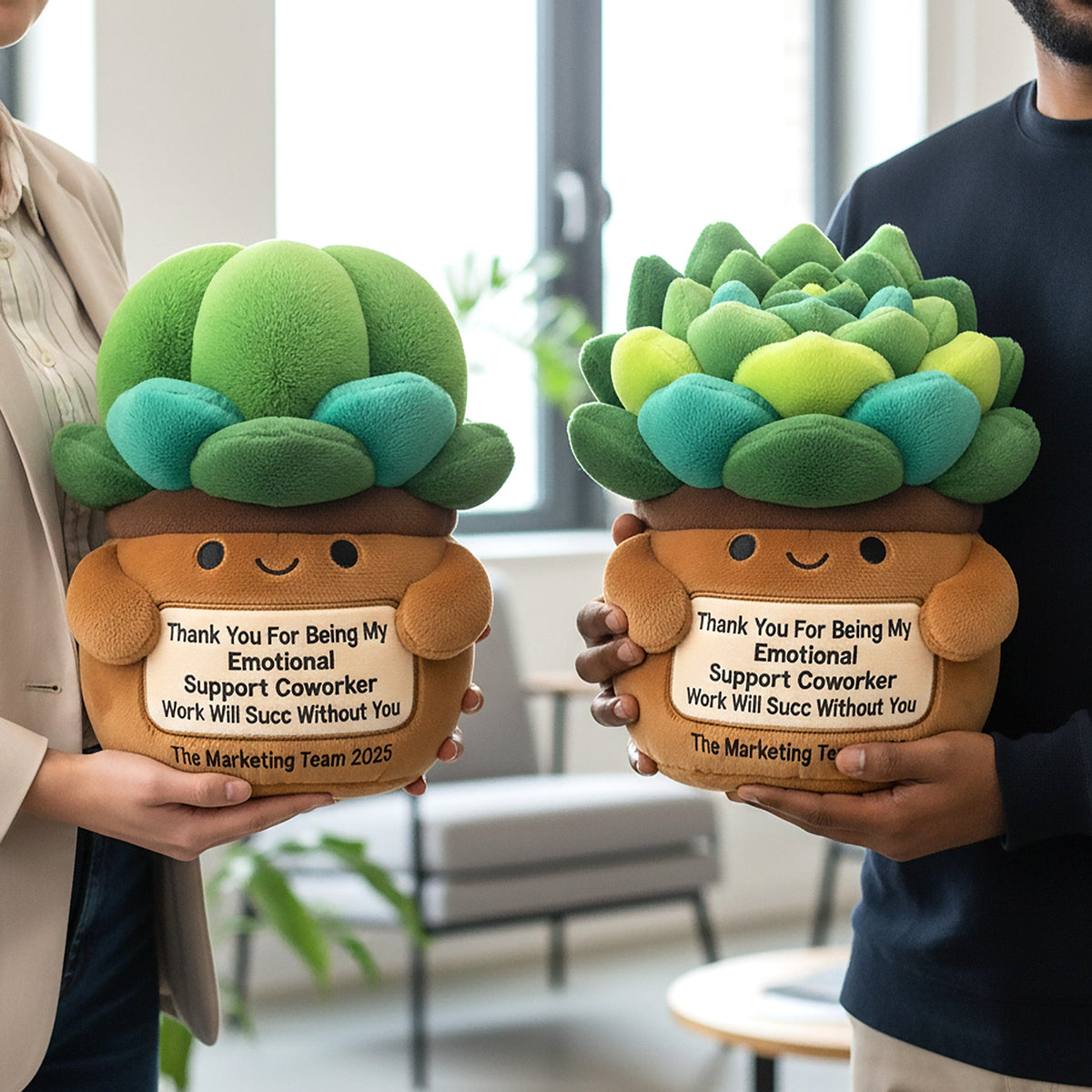 Succulent Plant Custom Shaped Pillow - Personalized Gifts For Coworker 07NAMG151125