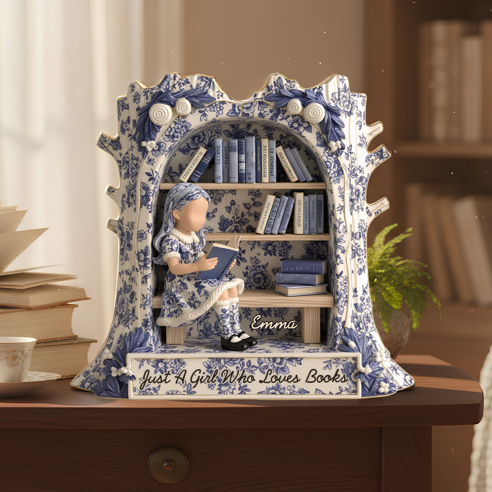 Bookworm Acrylic Plaque Personalized Gifts For Book Lover 04TODT171125-Homacus