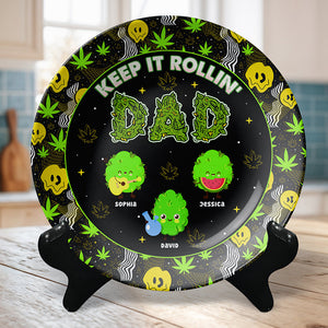 Personalized Gifts For Dad Ceramic Round Plate 022toqn210325-Homacus