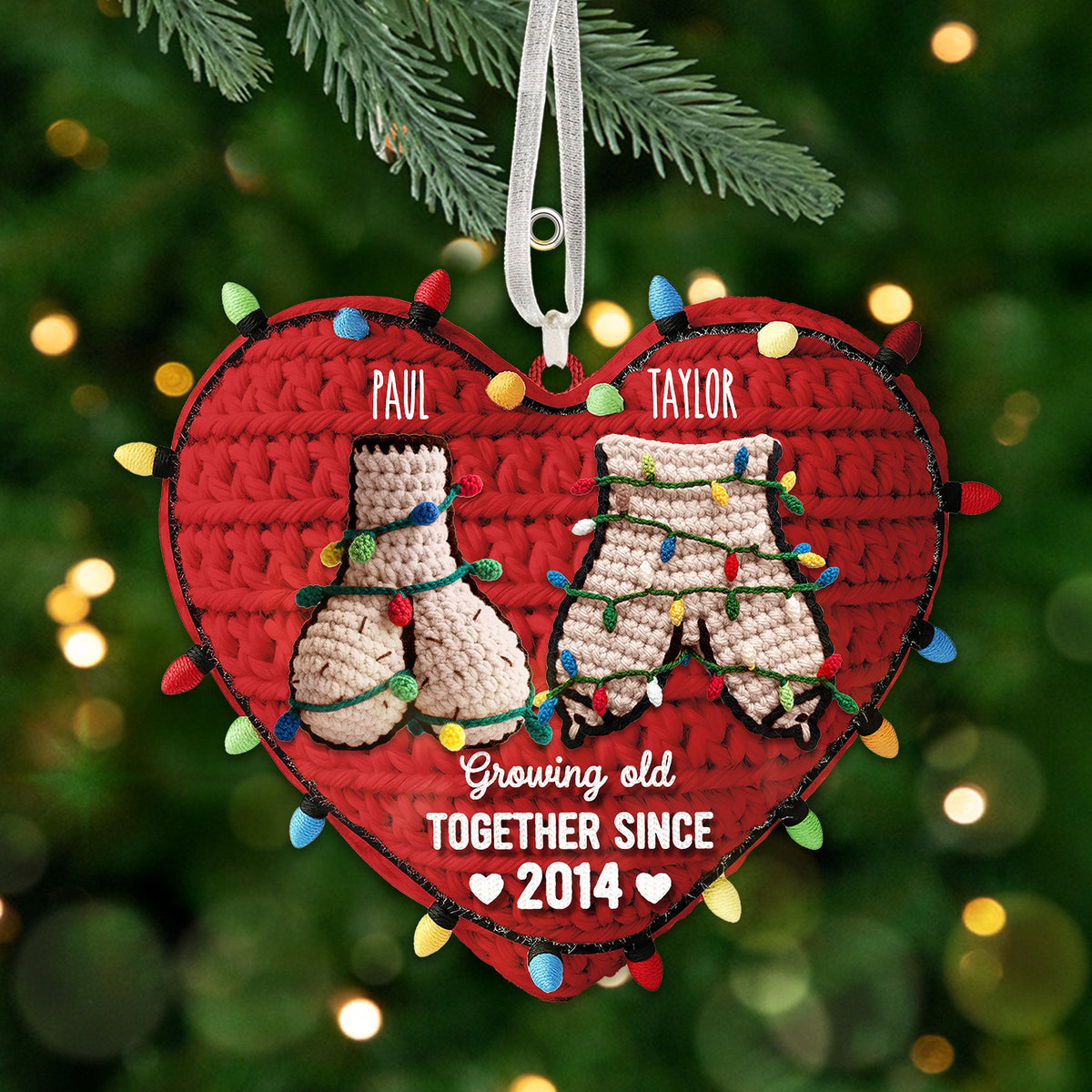 Old Couple Ornament - Personalized Gifts For Funny Couple Christmas Ornament 01NAMG091025-Homacus