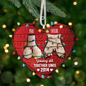 Old Couple Ornament - Personalized Gifts For Funny Couple Christmas Ornament 01NAMG091025-Homacus