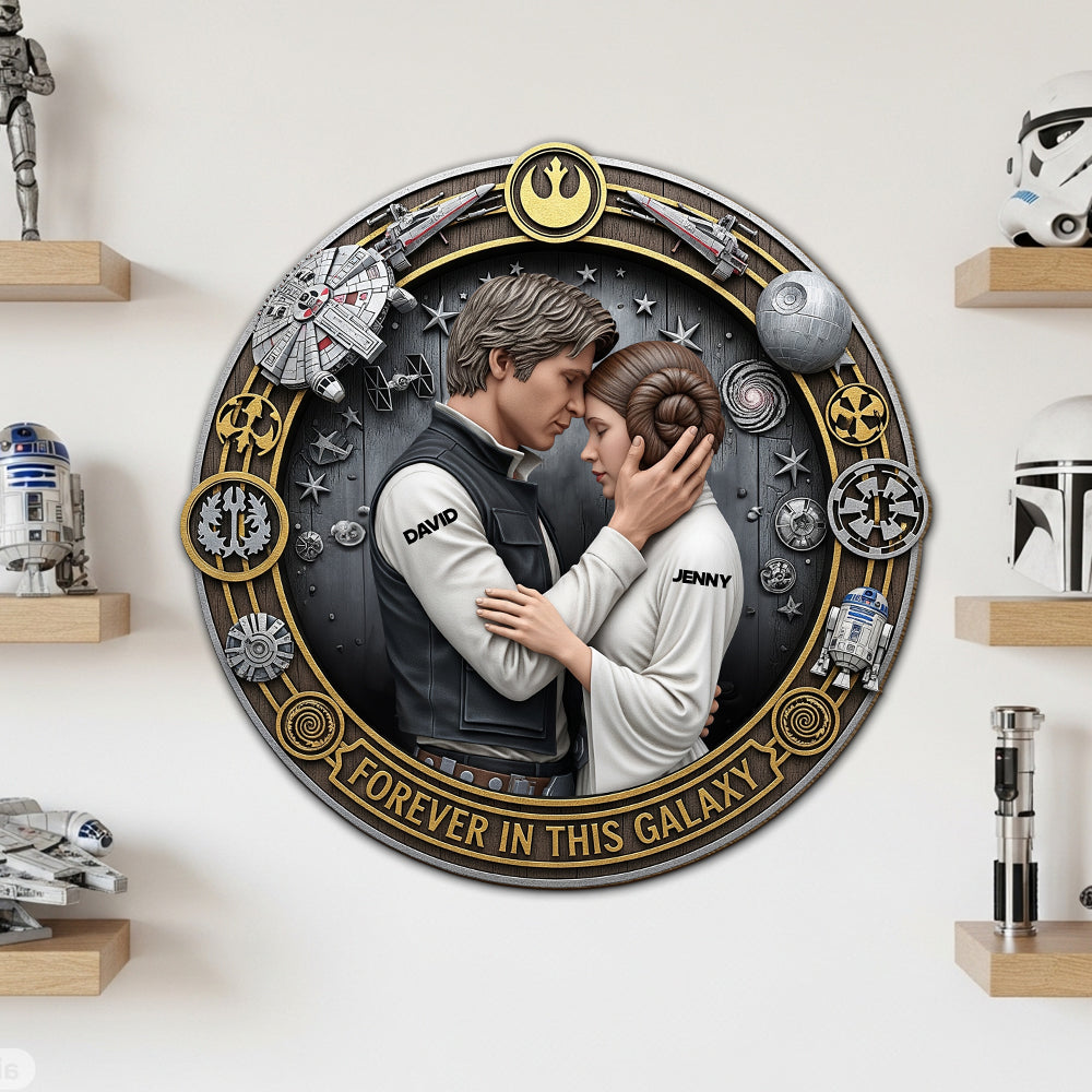 Galactic Love Personalized Gifts For Couple Wood Sign Forever In This Galaxy 01ohtn170725-Homacus