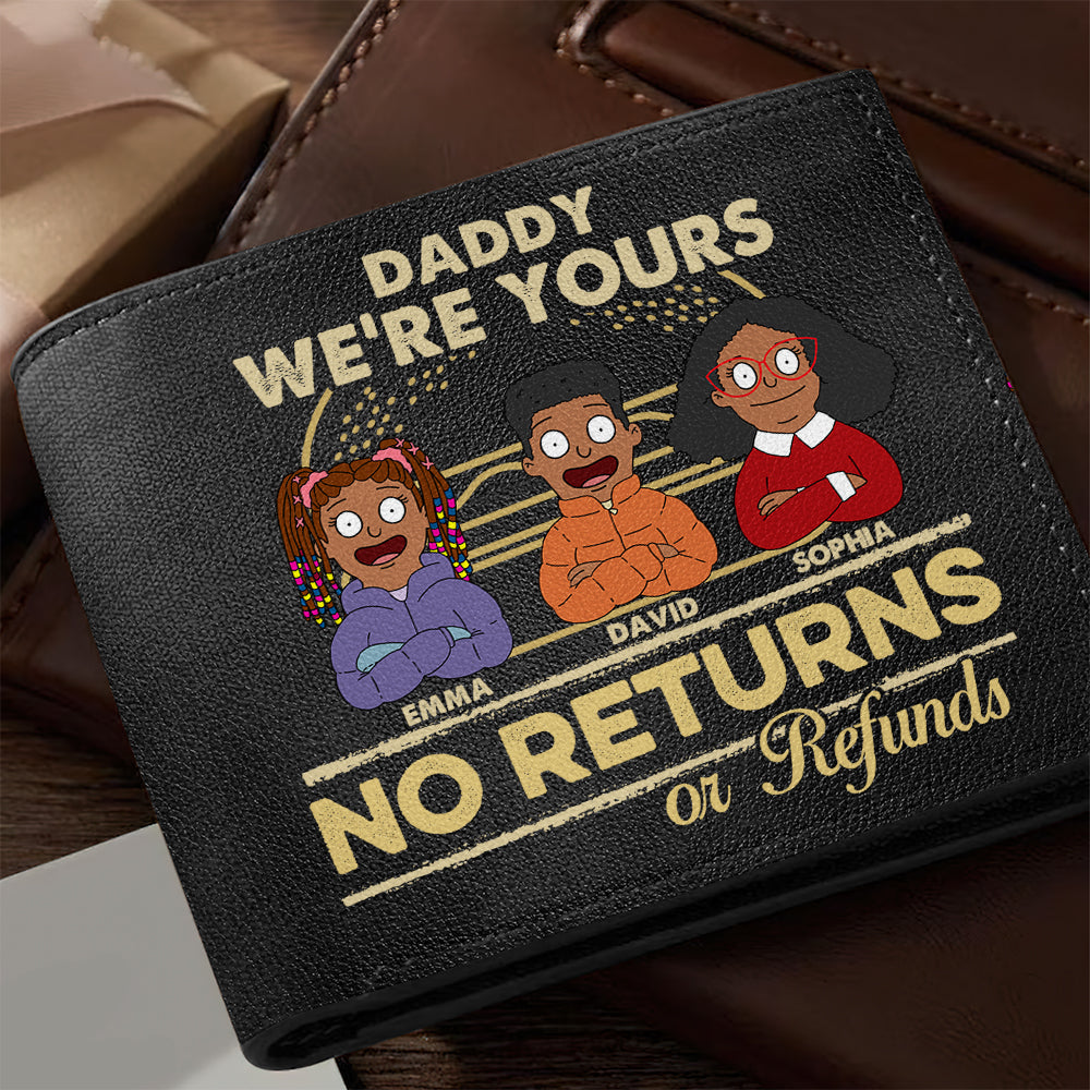 Personalized Gifts For Dad Leather Wallet 02TGDT311224HG No Returns Or Refunds-Homacus