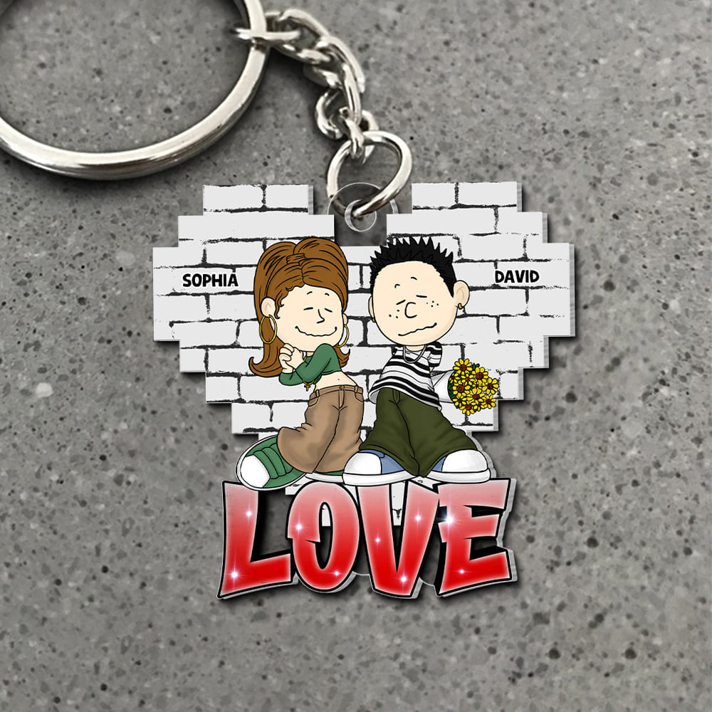 Personalized Gifts For Couple Keychain 05totn030125hg-Homacus