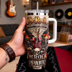 Rock Vibes Skull Music 40oz Tumbler - Personalized Gifts For Rock Lover Tumbler 02PAMG190326-Homacus