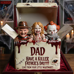 Horror Dad and Kids Acrylic Plaque - Personalized Gifts For Dad 01tgdh210526-Homacus
