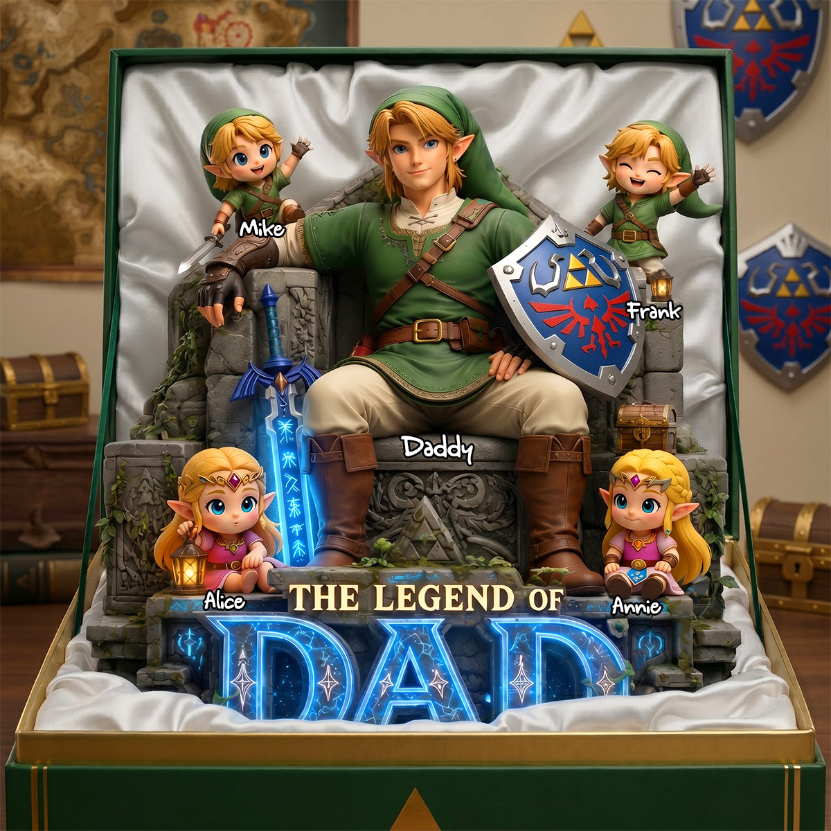 Adventure Dad And Kids Acrylic Plaque - Personalized Gifts For Dads 02tydh230526-Homacus