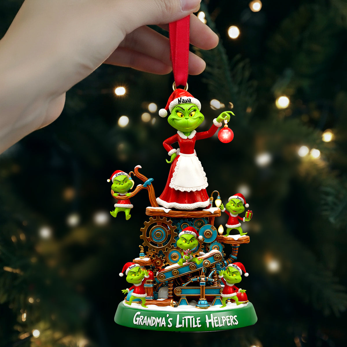 Grandparent’s Little Helpers Ornament - Personalized Gift For Grandparents 04PALU171125-Homacus