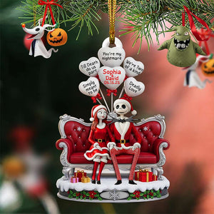 Hauntingly Sweet Couple Christmas Ornament - Personalized Anniversary Gifts For Couple 03TOLU130825-Homacus