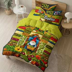 Garden Gnome Bedding Set Personalized Gifts For Gnome Lovers 03HUDT170725-Homacus
