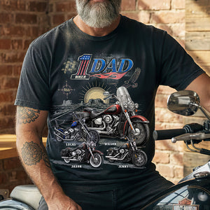King Of The Road Motorcycle Dad Shirt - Personalized Gifts For Biker Dads 04qhdt050526-Homacus