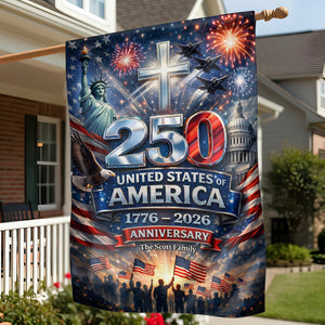 USA 250th Anniversary House Flag - Personalized Gifts For Patriots 03hudt260226-Homacus