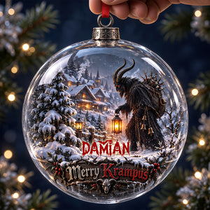 Eerie Krampus Night Acrylic Ornament, Personalized Gifts For Folklore Lovers 10qhdt091026