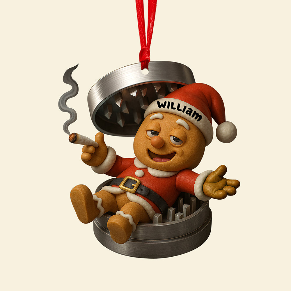 Funny Gingerbread Christmas Ornament - Personalized Gifts For Smokers 05toqn110825-Homacus
