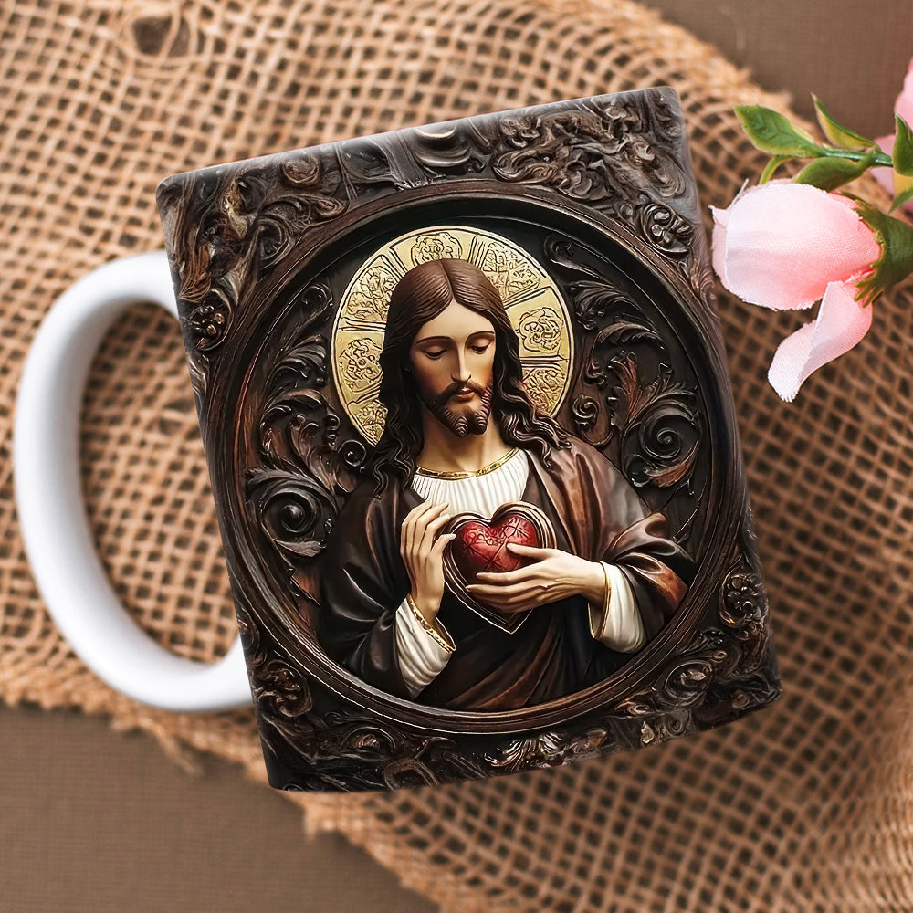 Gifts For Christian Coffee Mug Jesus Sacred Heart 05XQLU230125-Homacus