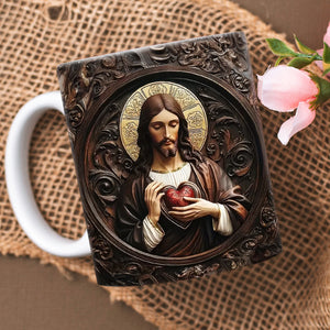 Gifts For Christian Coffee Mug Jesus Sacred Heart 05XQLU230125-Homacus