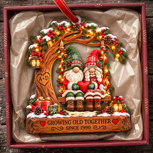 Forever Together Old Couple Ornament - Personalized Christmas Gifts For Couple 06tyta061026-Homacus