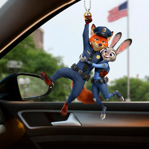 Police Couple Car Ornament - Personalized Gifts For Couple 05qhqn021225-Homacus