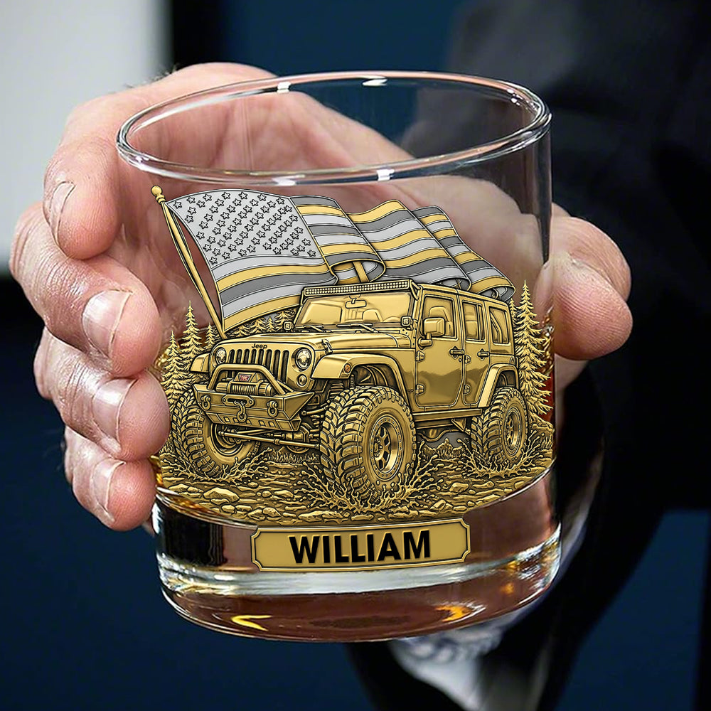Trail Rider Whiskey Glass - Personalized Gifts For Off-road Lovers 04naqn010825-Homacus