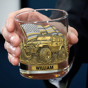 Trail Rider Whiskey Glass - Personalized Gifts For Off-road Lovers 04naqn010825-Homacus