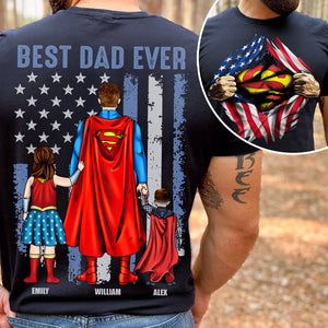 Personalized Gifts For Dad Shirt, Best Dad Ever 01ACDT050425PA-Homacus