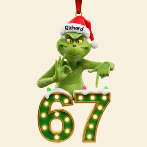 Green Monster Says Six Seven Acrylic Ornament - Personalized Christmas Gifts 02OHQN181125-Homacus
