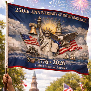 America 250th Anniversary House Flag - Personalized Gifts 04dtdt250226-Homacus