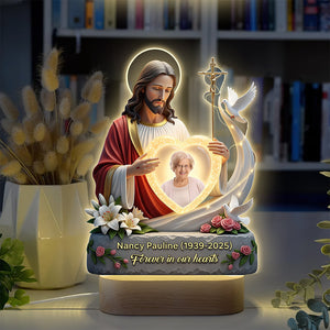 In The Arms Of Jesus Led Light - Custom Photo Gifts For Christ In Heaven 02HUQN030625-Homacus