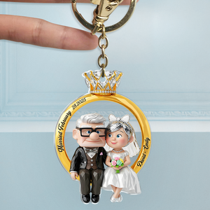 Couple Ring Shape Keychain Personalized Gifts For Couple 02ohpu280525-Homacus