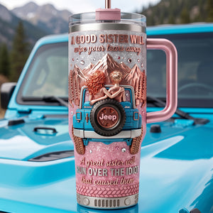 Badass Girly Off-road Friends 40oz Tumbler With Handle, Personalized Gifts For Off-road Sisters 03qhlu280726-Homacus
