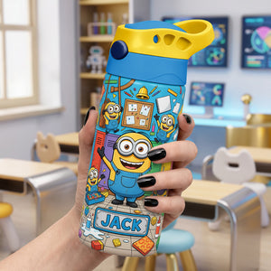 Back To School Kid Tumbler - Personalized Gifts For Kid Cartoon 12oz Colorful Kid Tumbler 06HATA290726